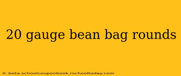 20 gauge bean bag rounds