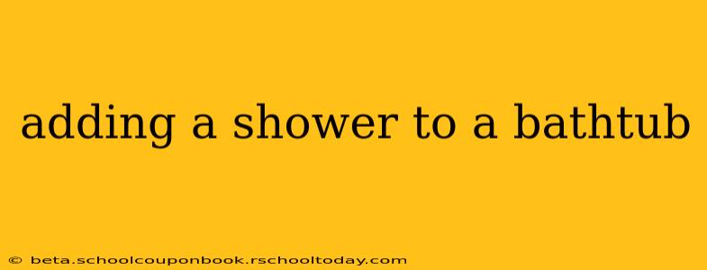 adding a shower to a bathtub