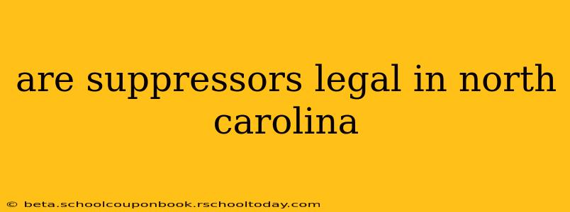 are suppressors legal in north carolina