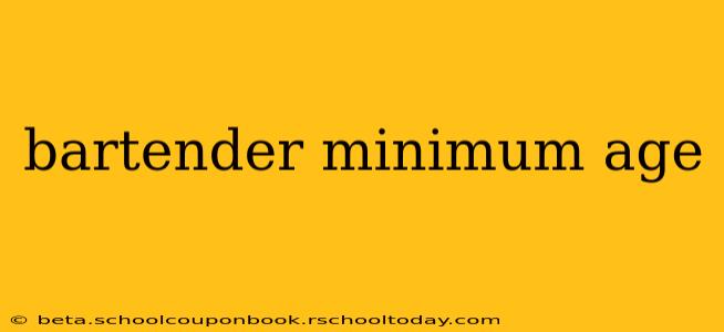bartender minimum age
