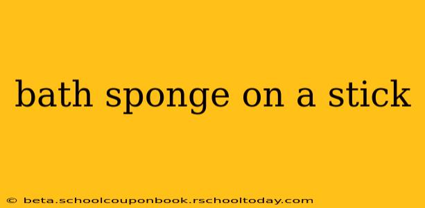 bath sponge on a stick