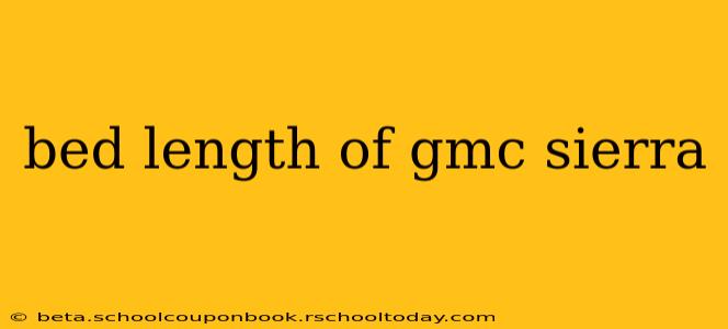 bed length of gmc sierra