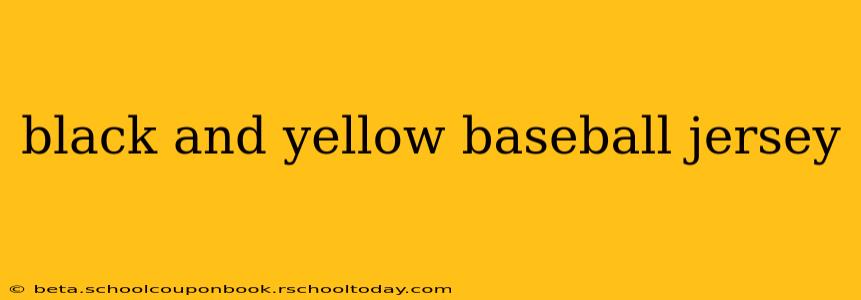 black and yellow baseball jersey