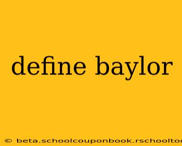 define baylor