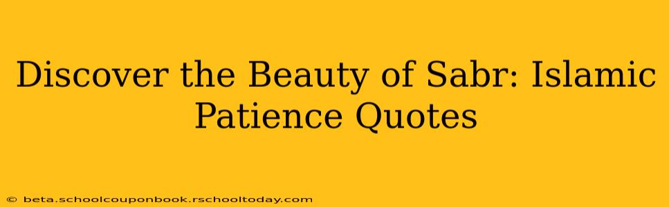 Discover the Beauty of Sabr: Islamic Patience Quotes