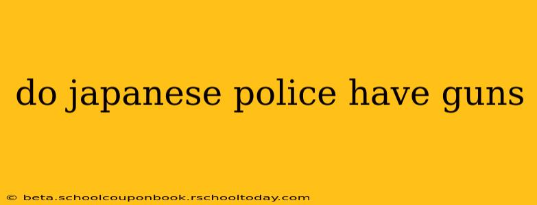 do japanese police have guns