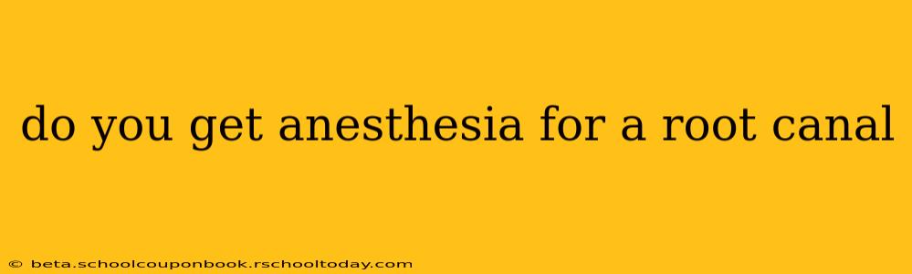 do you get anesthesia for a root canal