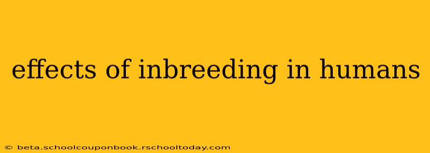 effects of inbreeding in humans