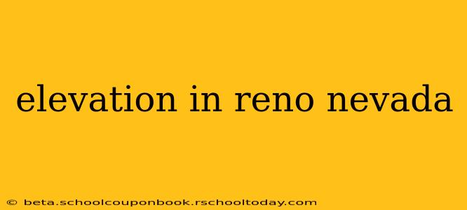 elevation in reno nevada