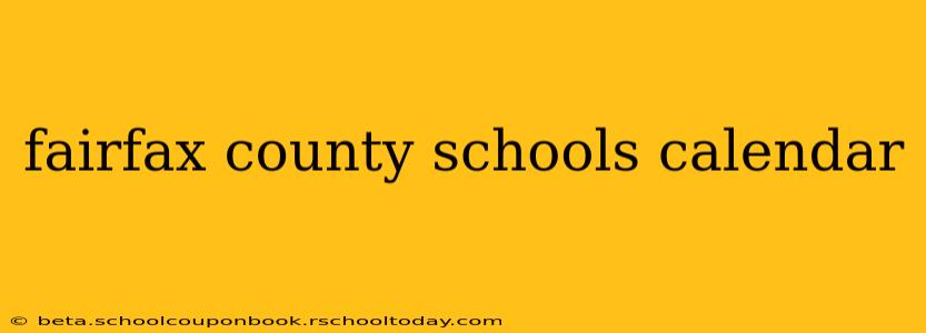 fairfax county schools calendar