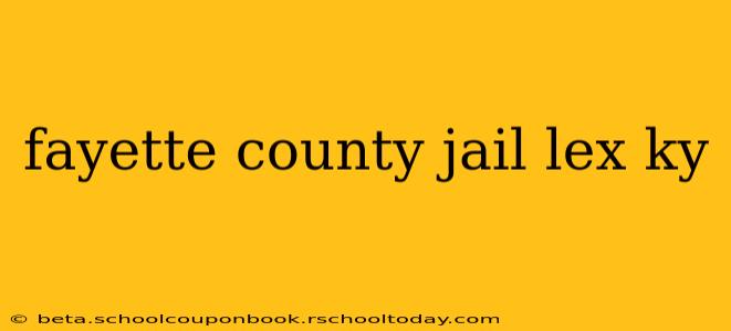 fayette county jail lex ky