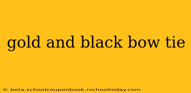 gold and black bow tie