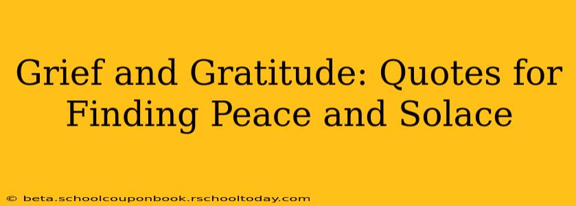 Grief and Gratitude: Quotes for Finding Peace and Solace