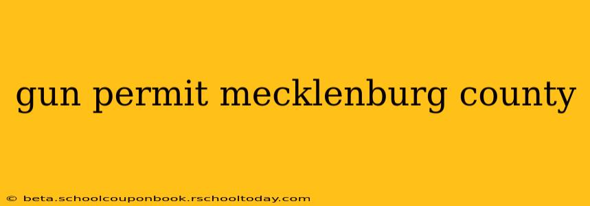 gun permit mecklenburg county