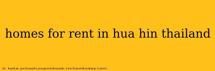homes for rent in hua hin thailand