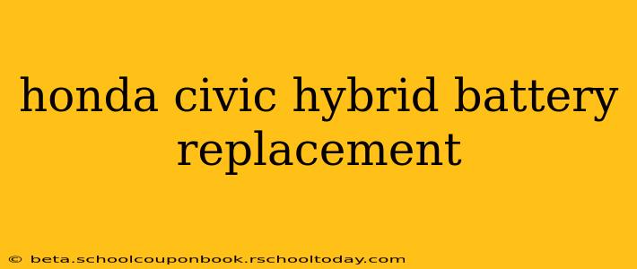 honda civic hybrid battery replacement