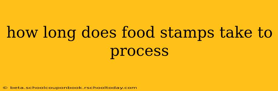 how long does food stamps take to process