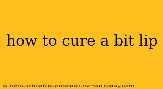 how to cure a bit lip