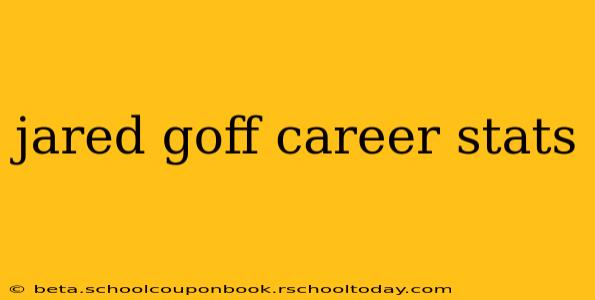 jared goff career stats