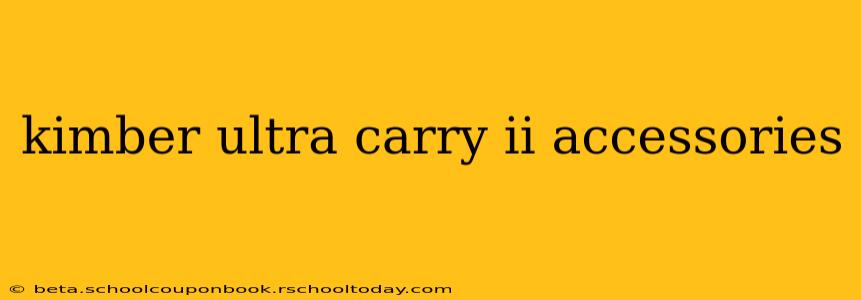 kimber ultra carry ii accessories