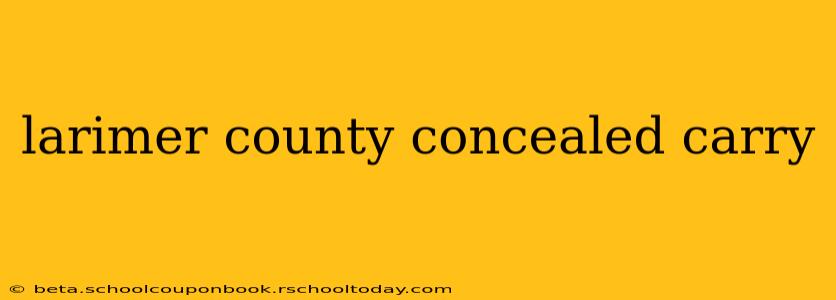 larimer county concealed carry
