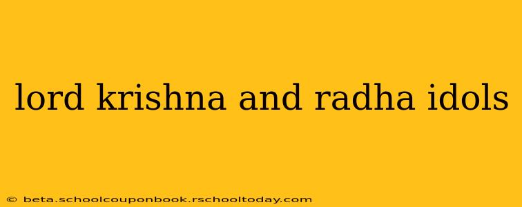 lord krishna and radha idols