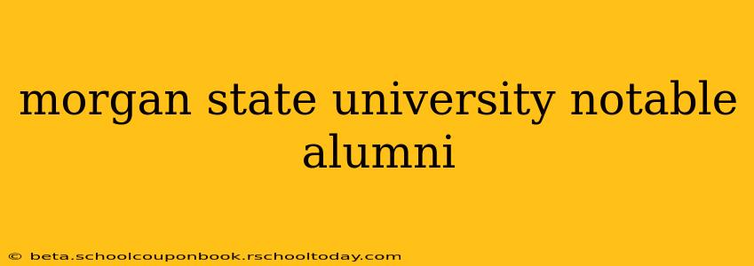 morgan state university notable alumni