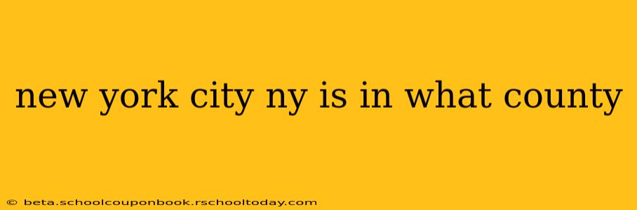 new york city ny is in what county