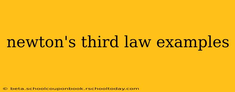 newton's third law examples