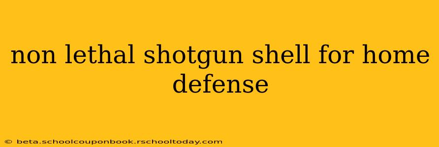 non lethal shotgun shell for home defense