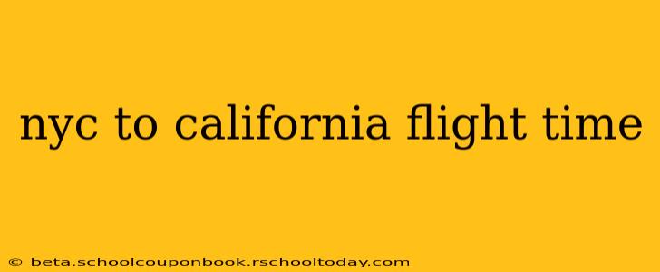 nyc to california flight time