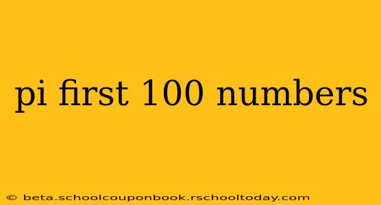 pi first 100 numbers