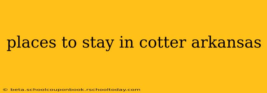 places to stay in cotter arkansas