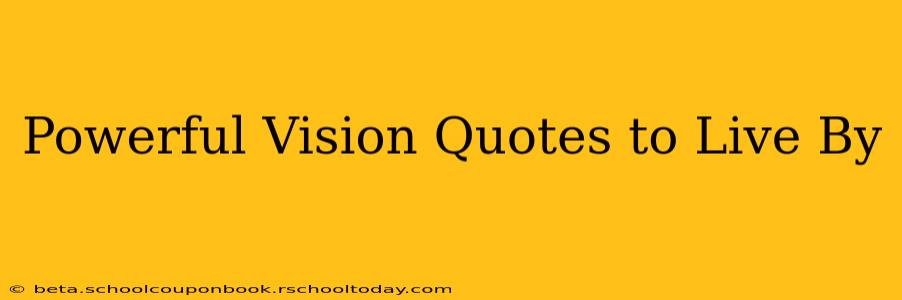 Powerful Vision Quotes to Live By