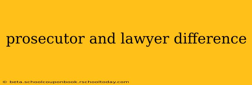 prosecutor and lawyer difference