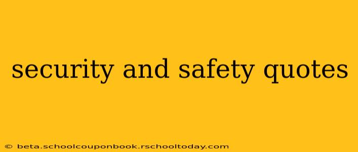 security and safety quotes
