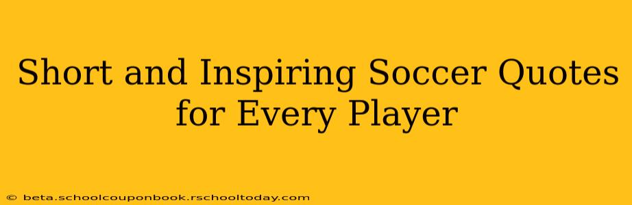 Short and Inspiring Soccer Quotes for Every Player