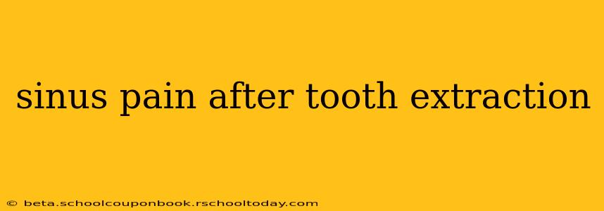 sinus pain after tooth extraction