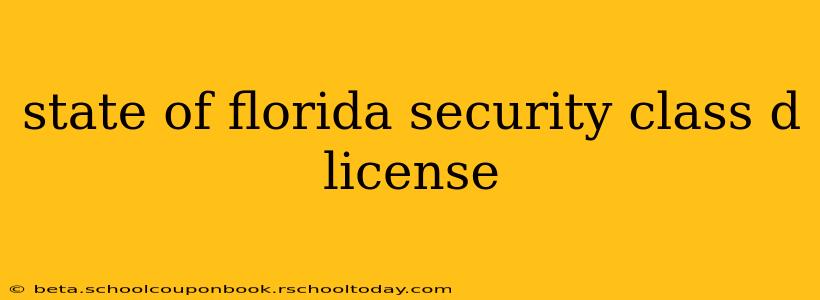 state of florida security class d license