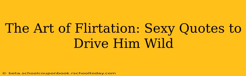 The Art of Flirtation: Sexy Quotes to Drive Him Wild