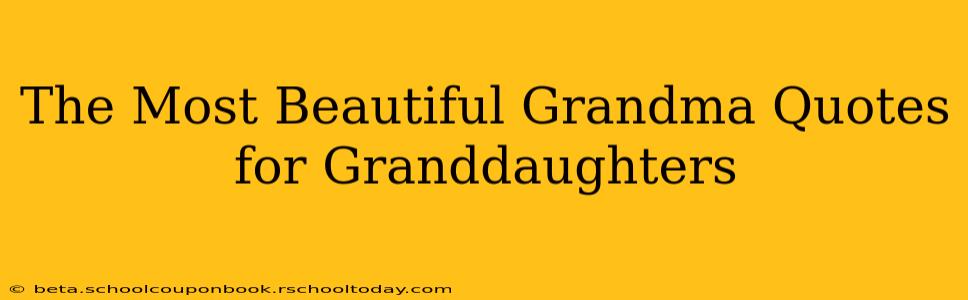 The Most Beautiful Grandma Quotes for Granddaughters
