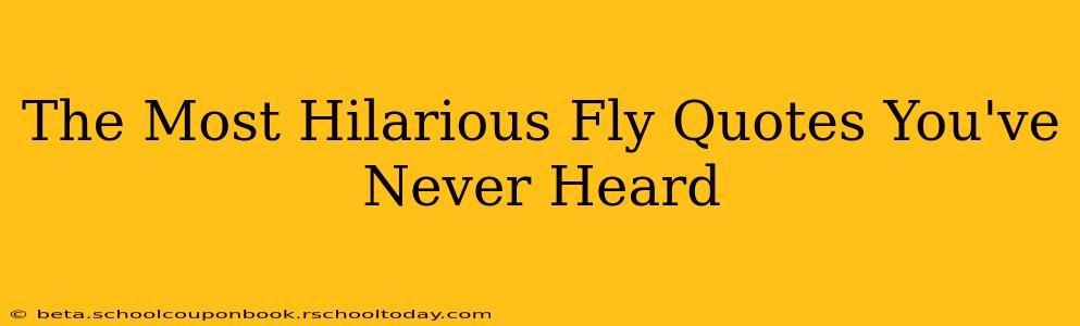 The Most Hilarious Fly Quotes You've Never Heard