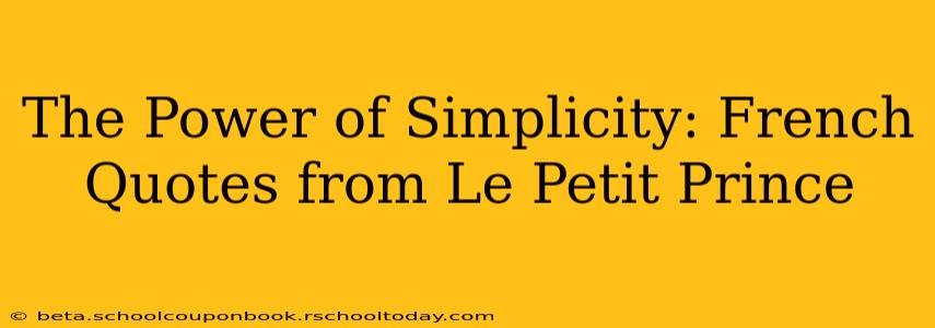 The Power of Simplicity: French Quotes from Le Petit Prince