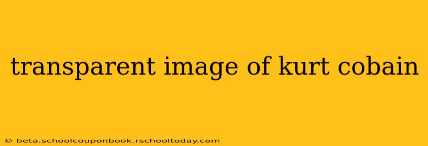 transparent image of kurt cobain