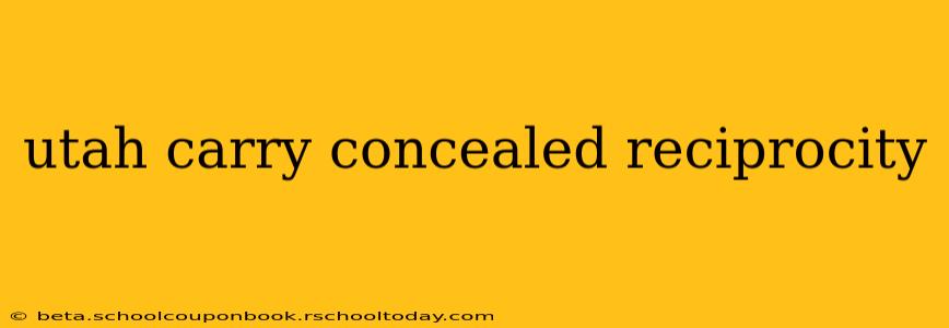 utah carry concealed reciprocity