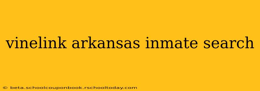 vinelink arkansas inmate search