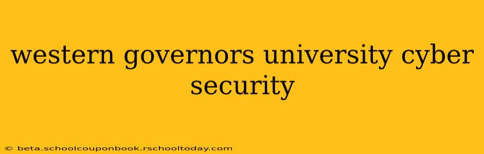 western governors university cyber security