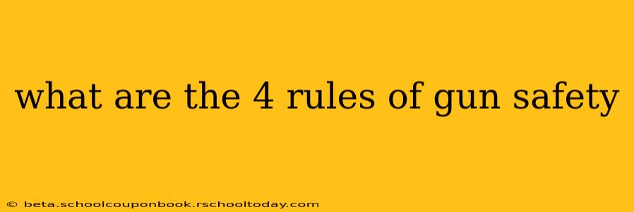 what are the 4 rules of gun safety