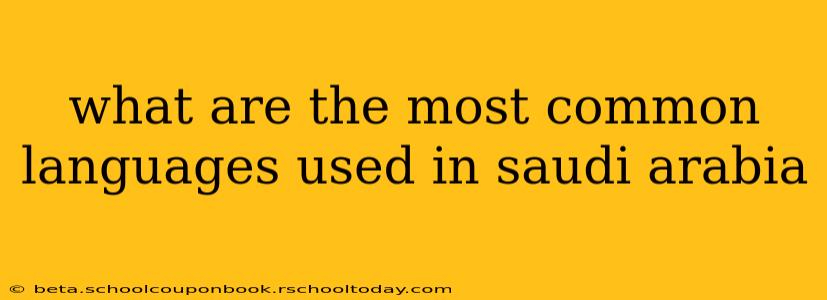 what are the most common languages used in saudi arabia