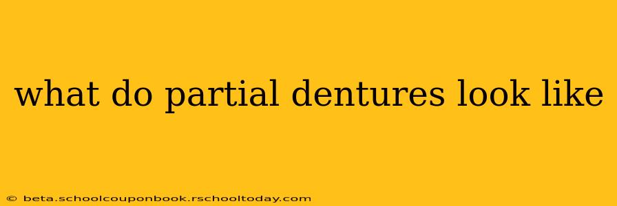 what do partial dentures look like
